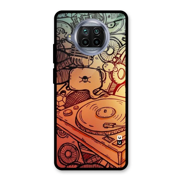 Vinyl Design Glass Back Case for Mi 10i