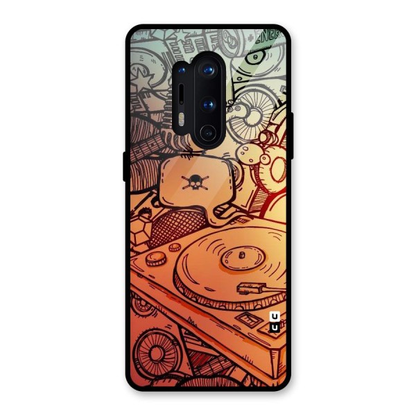 Vinyl Design Glass Back Case for OnePlus 8 Pro