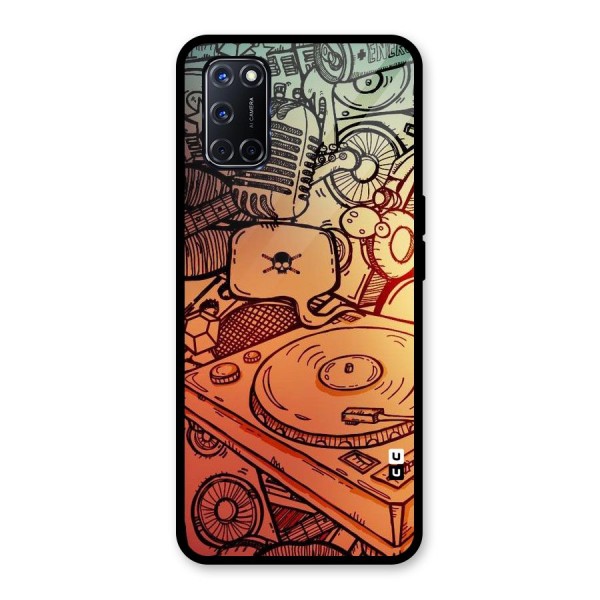 Vinyl Design Glass Back Case for Oppo A52