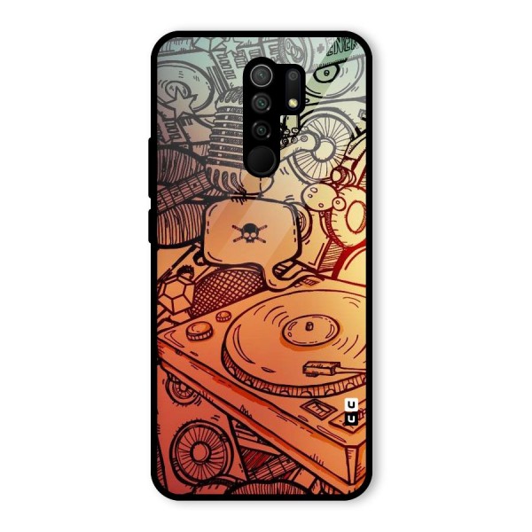 Vinyl Design Glass Back Case for Poco M2