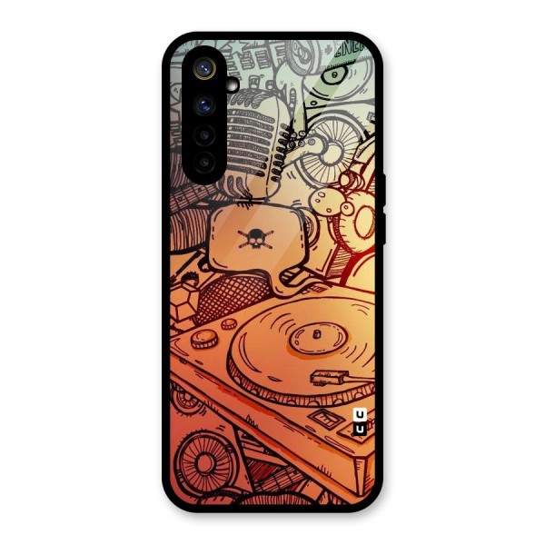 Vinyl Design Glass Back Case for Realme 6