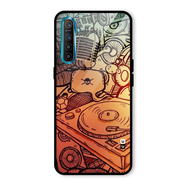 Vinyl Design Glass Back Case for Realme XT