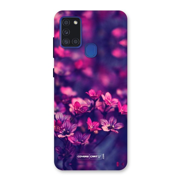 Violet Floral Back Case for Galaxy A21s