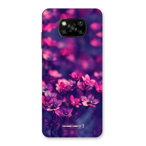 Violet Floral Back Case for Poco X3