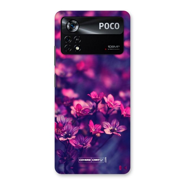 Violet Floral Back Case for Poco X4 Pro 5G