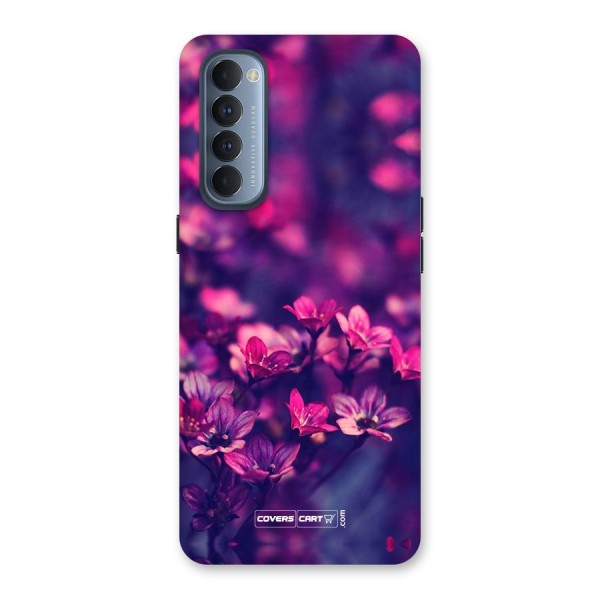 Violet Floral Back Case for Reno4 Pro