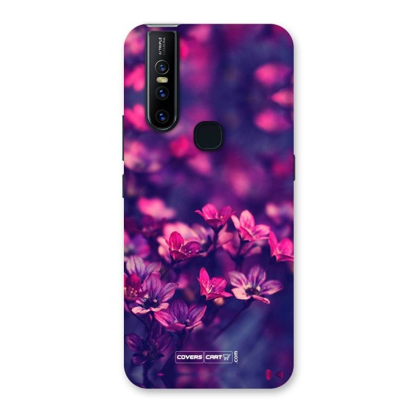 Violet Floral Back Case for Vivo V15