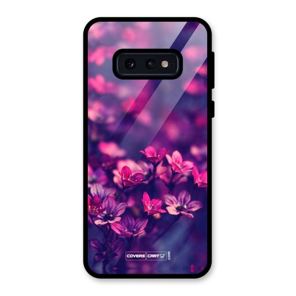 Violet Floral Glass Back Case for Galaxy S10e