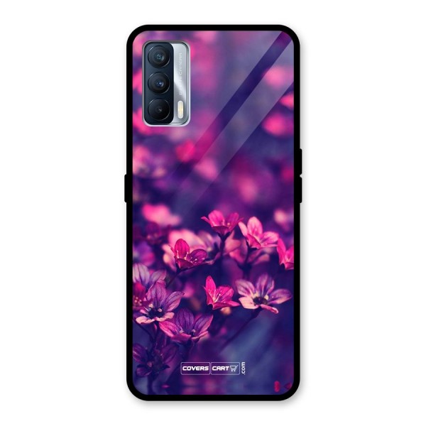 Violet Floral Glass Back Case for Realme X7