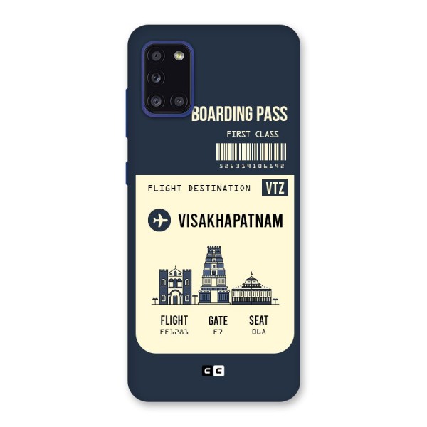 Vishakapatnam Boarding Pass Back Case for Galaxy A31