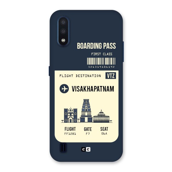 Vishakapatnam Boarding Pass Back Case for Galaxy M01