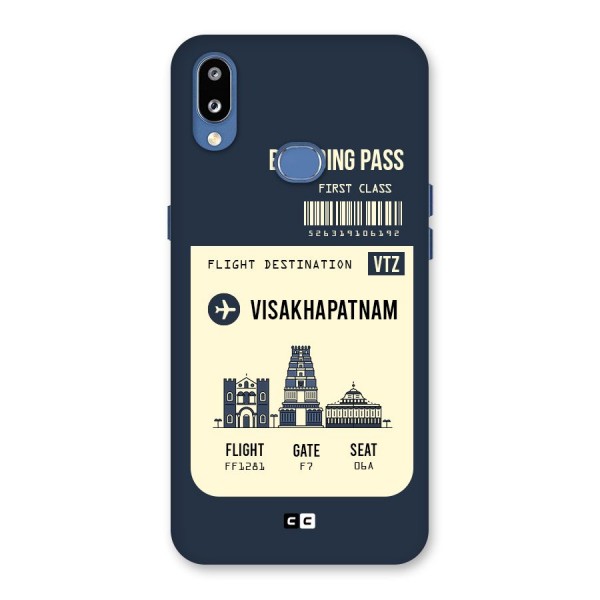 Vishakapatnam Boarding Pass Back Case for Galaxy M01s