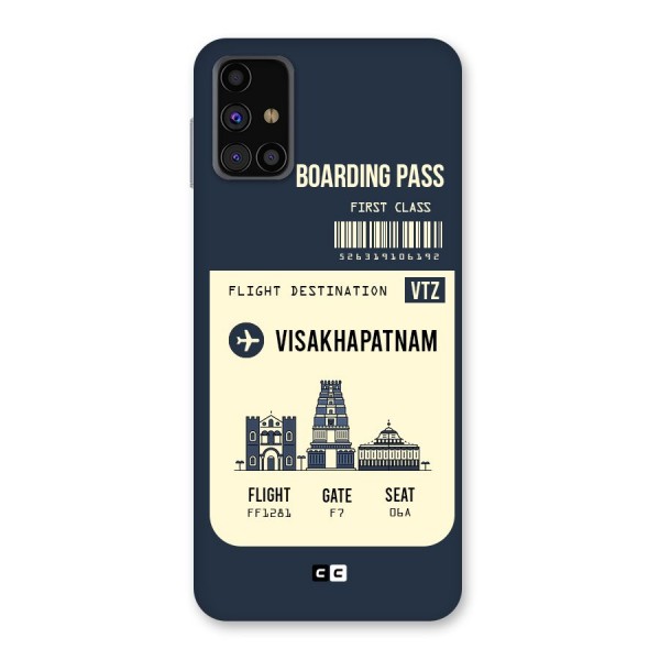 Vishakapatnam Boarding Pass Back Case for Galaxy M31s