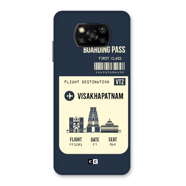 Vishakapatnam Boarding Pass Back Case for Poco X3