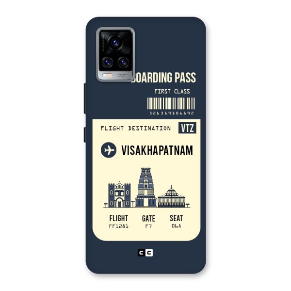 Vishakapatnam Boarding Pass Back Case for Vivo V20 Pro