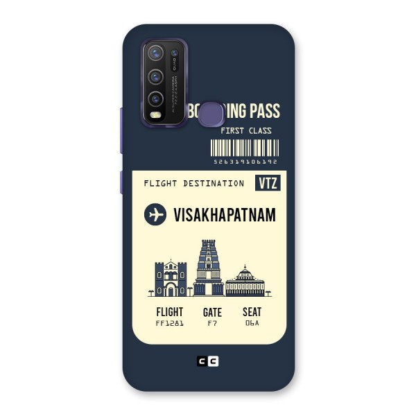 Vishakapatnam Boarding Pass Back Case for Vivo Y30