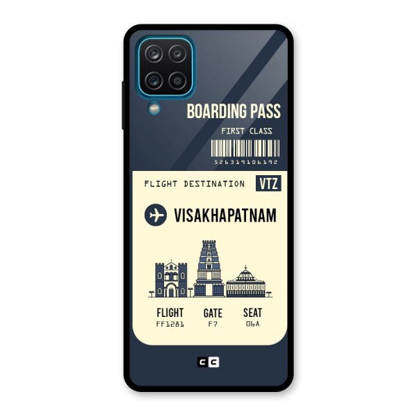 Vishakapatnam Boarding Pass Glass Back Case for Galaxy A12