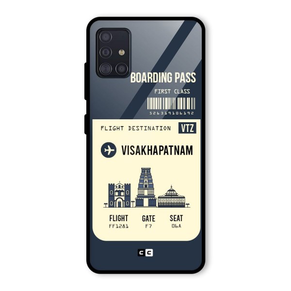 Vishakapatnam Boarding Pass Glass Back Case for Galaxy A51