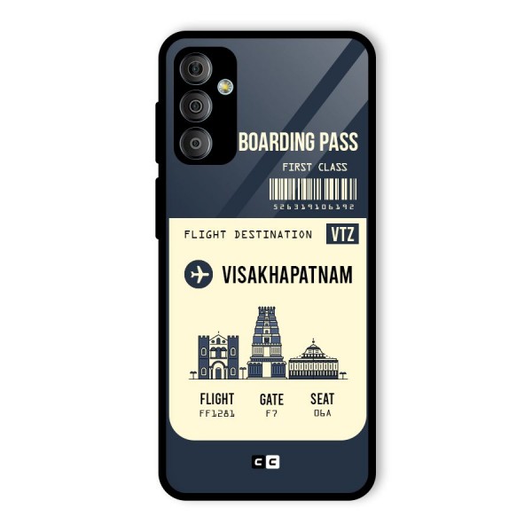 Vishakapatnam Boarding Pass Glass Back Case for Galaxy F23