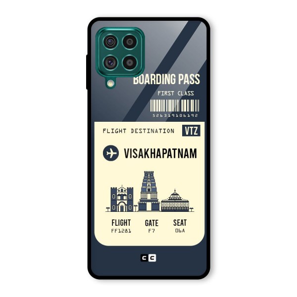 Vishakapatnam Boarding Pass Glass Back Case for Galaxy F62