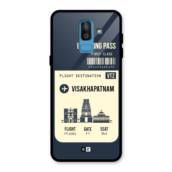 Vishakapatnam Boarding Pass Glass Back Case for Galaxy J8