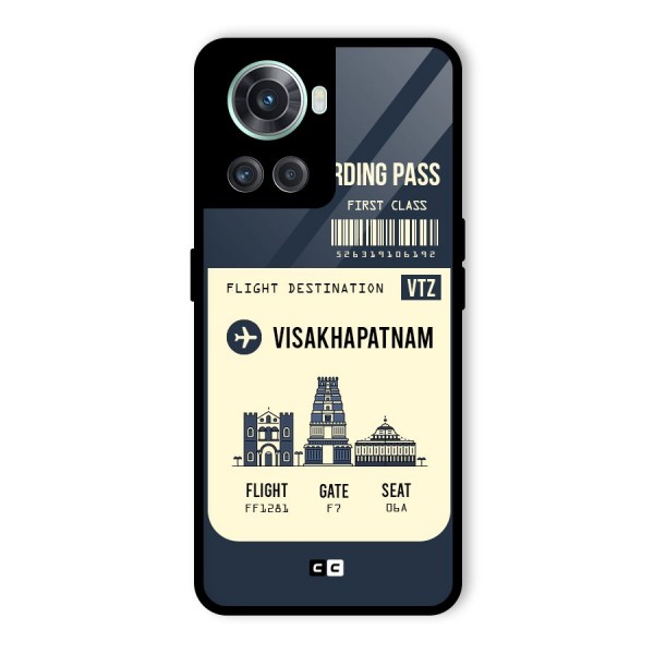 Vishakapatnam Boarding Pass Glass Back Case for OnePlus 10R