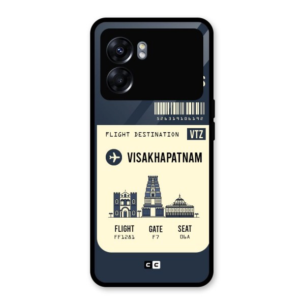 Vishakapatnam Boarding Pass Glass Back Case for Oppo K10 5G