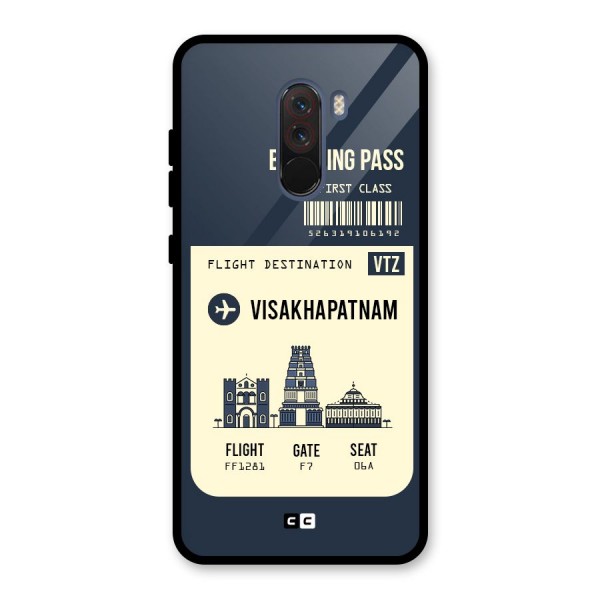 Vishakapatnam Boarding Pass Glass Back Case for Poco F1