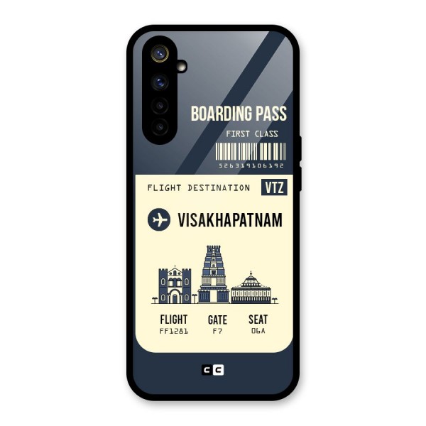 Vishakapatnam Boarding Pass Glass Back Case for Realme 6i