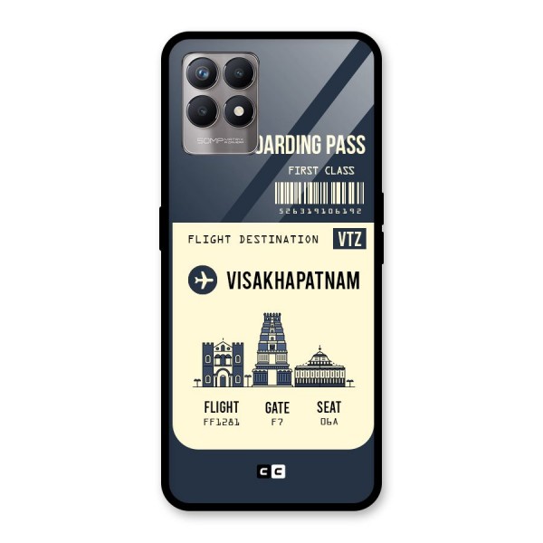 Vishakapatnam Boarding Pass Glass Back Case for Realme 8i