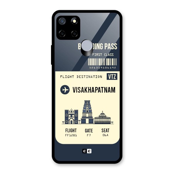 Vishakapatnam Boarding Pass Glass Back Case for Realme C12