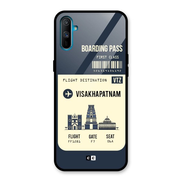 Vishakapatnam Boarding Pass Glass Back Case for Realme C3