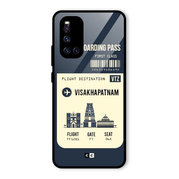 Vishakapatnam Boarding Pass Glass Back Case for Vivo V19