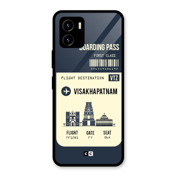 Vishakapatnam Boarding Pass Glass Back Case for Vivo Y15s