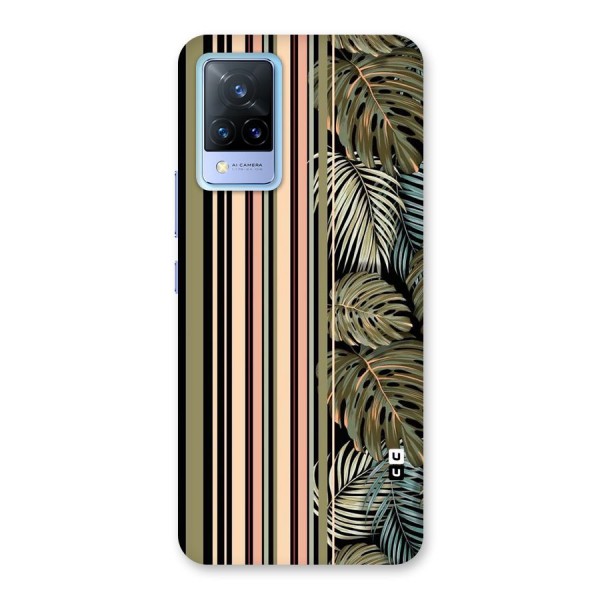 Visual Art Leafs Back Case for Vivo V21 5G