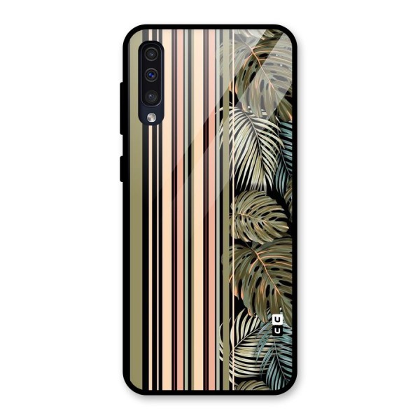 Visual Art Leafs Glass Back Case for Galaxy A50s