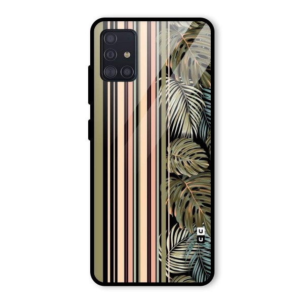 Visual Art Leafs Glass Back Case for Galaxy A51