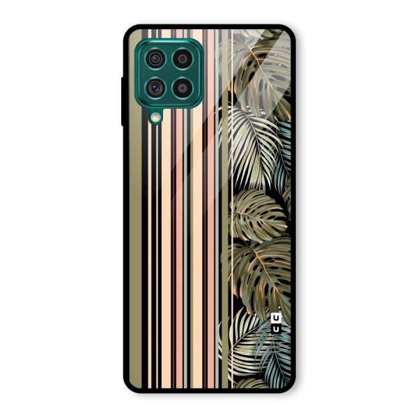 Visual Art Leafs Glass Back Case for Galaxy F62