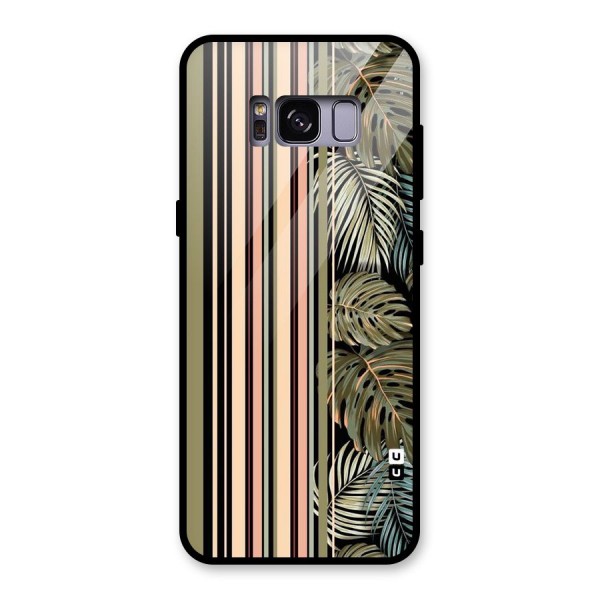 Visual Art Leafs Glass Back Case for Galaxy S8