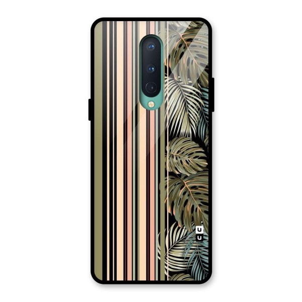 Visual Art Leafs Glass Back Case for OnePlus 8