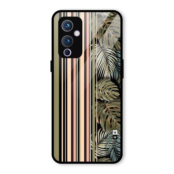 Visual Art Leafs Glass Back Case for OnePlus 9