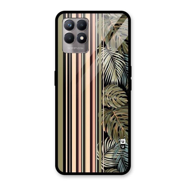 Visual Art Leafs Glass Back Case for Realme 8i