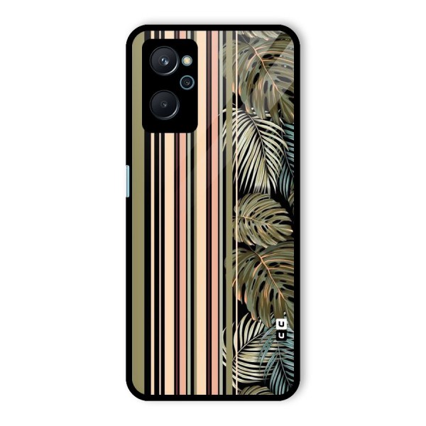 Visual Art Leafs Glass Back Case for Realme 9i