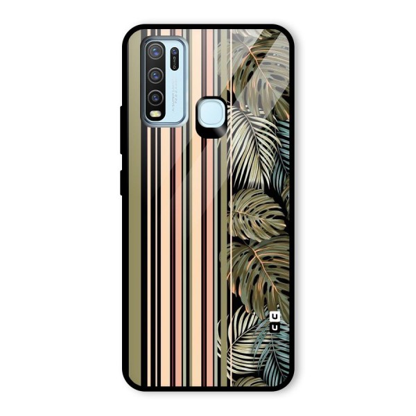 Visual Art Leafs Glass Back Case for Vivo Y30