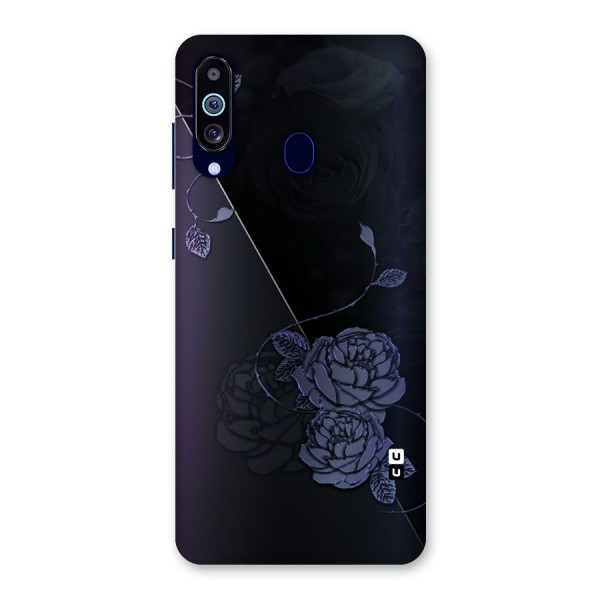 Voilet Floral Design Back Case for Galaxy A60