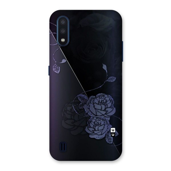 Voilet Floral Design Back Case for Galaxy M01