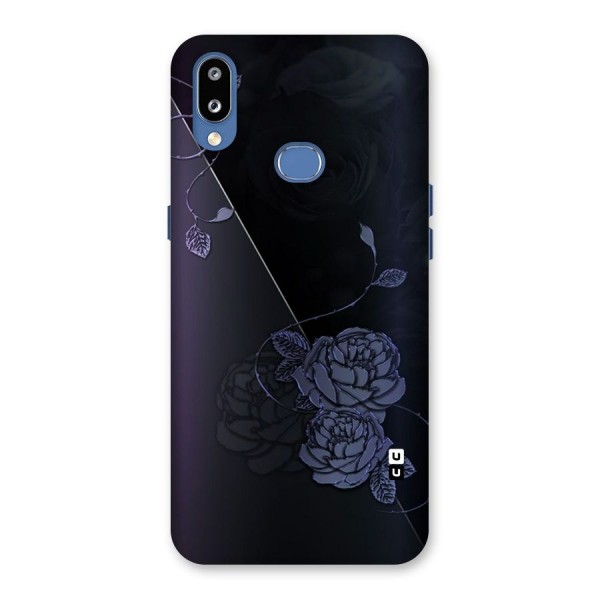 Voilet Floral Design Back Case for Galaxy M01s