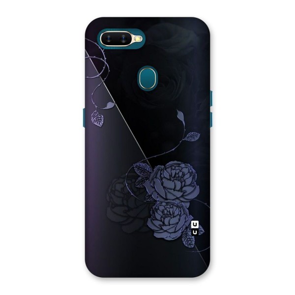 Voilet Floral Design Back Case for Oppo A12