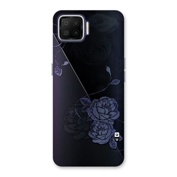 Voilet Floral Design Back Case for Oppo F17