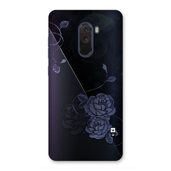 Voilet Floral Design Back Case for Poco F1